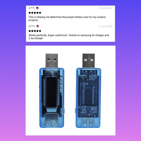 5/$25 USB current voltage capacity tester voltage tester mobile battery detector - Picture 9 of 10